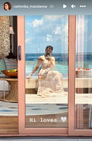 Rashmika Mandanna drops a picture from her Maldives vacation. (Photo: Instagram) 