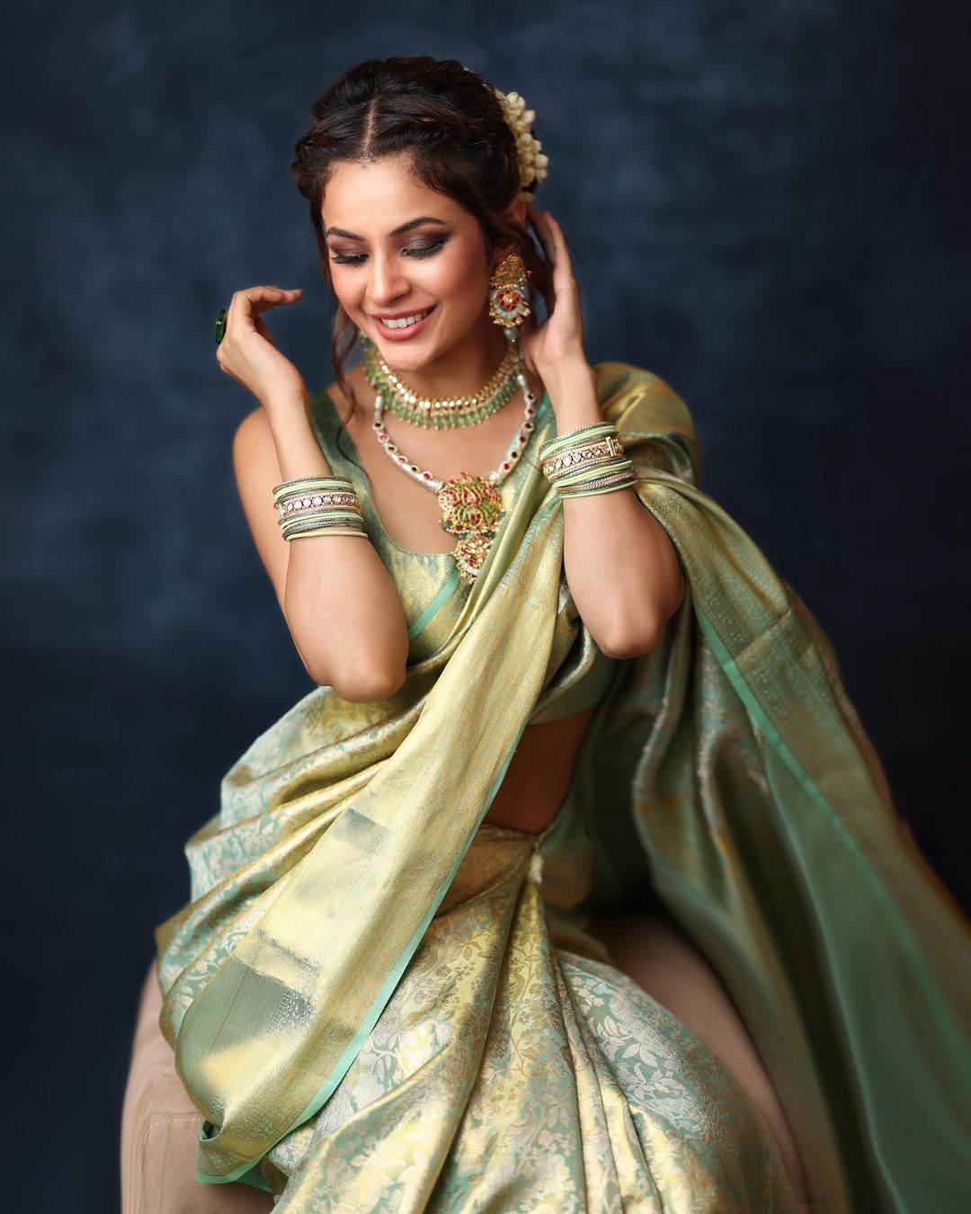 Shehnaaz Gill is exuding sheer grace in her latest photoshoot. 