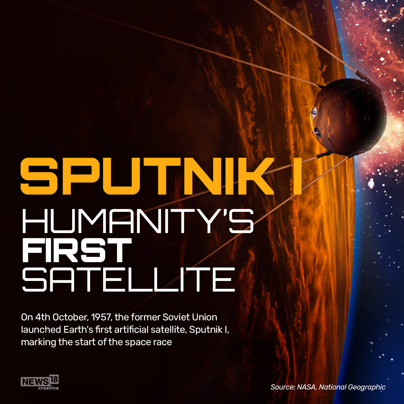 On This Day in 1957, First Artificial Satellite Sputnik 1 Was Launched ...
