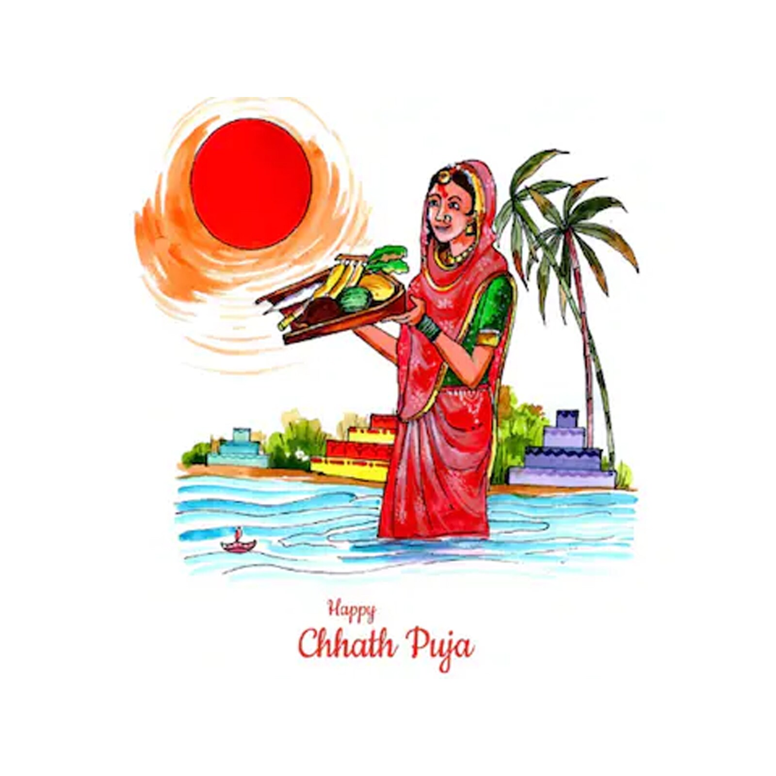 Happy Chhath Puja! 🥰🙏 Maha Parv 😇 Chhath Puja Watercolour + Oil pastel  Artwork 😍 Special day for #bihar #jharkhand #up 🙏 #bihari Artist… |  Instagram