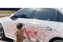 Kid Scribbles on White Car With Red Lipstick, Internet Love His Creativity