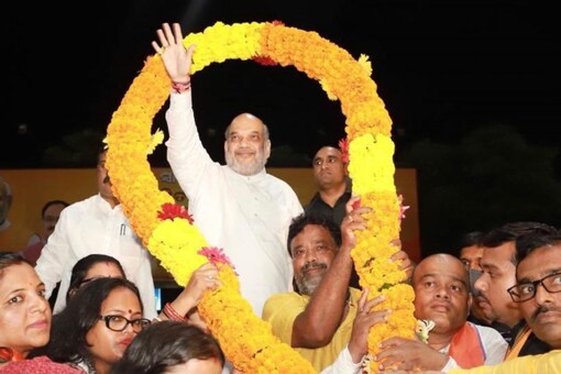 Amit Shah in Odisha in August. (Twitter)