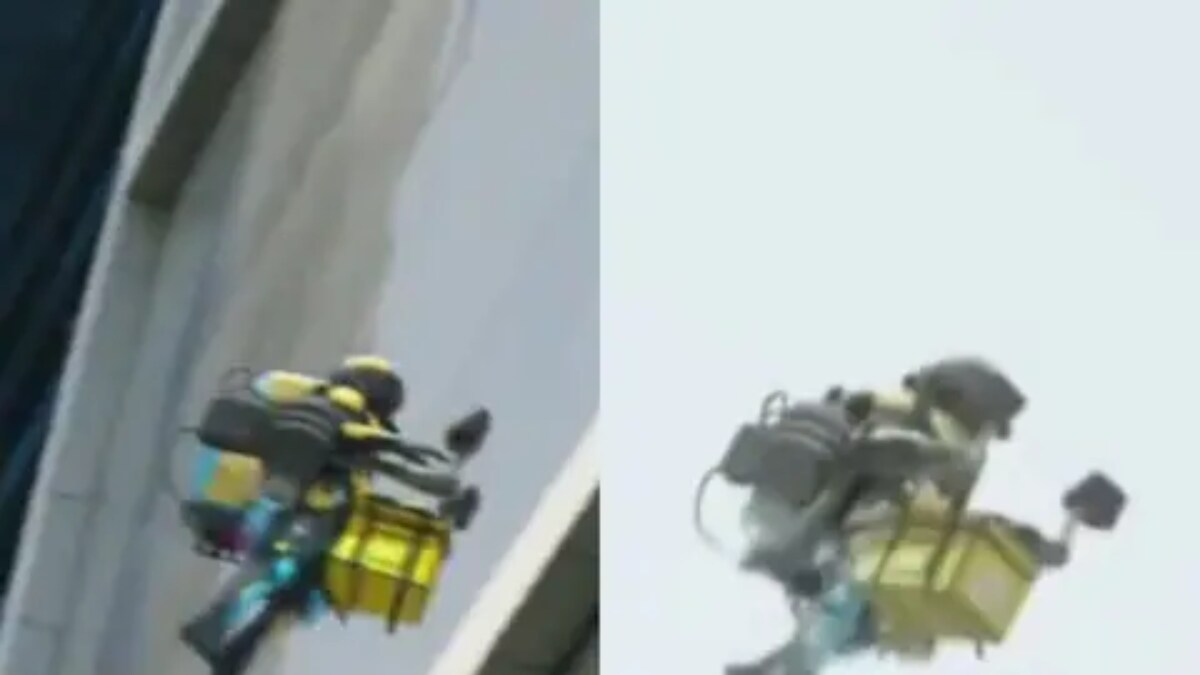 Watch Man Uses Jetpack To Deliver Food in Saudi Arabia News18