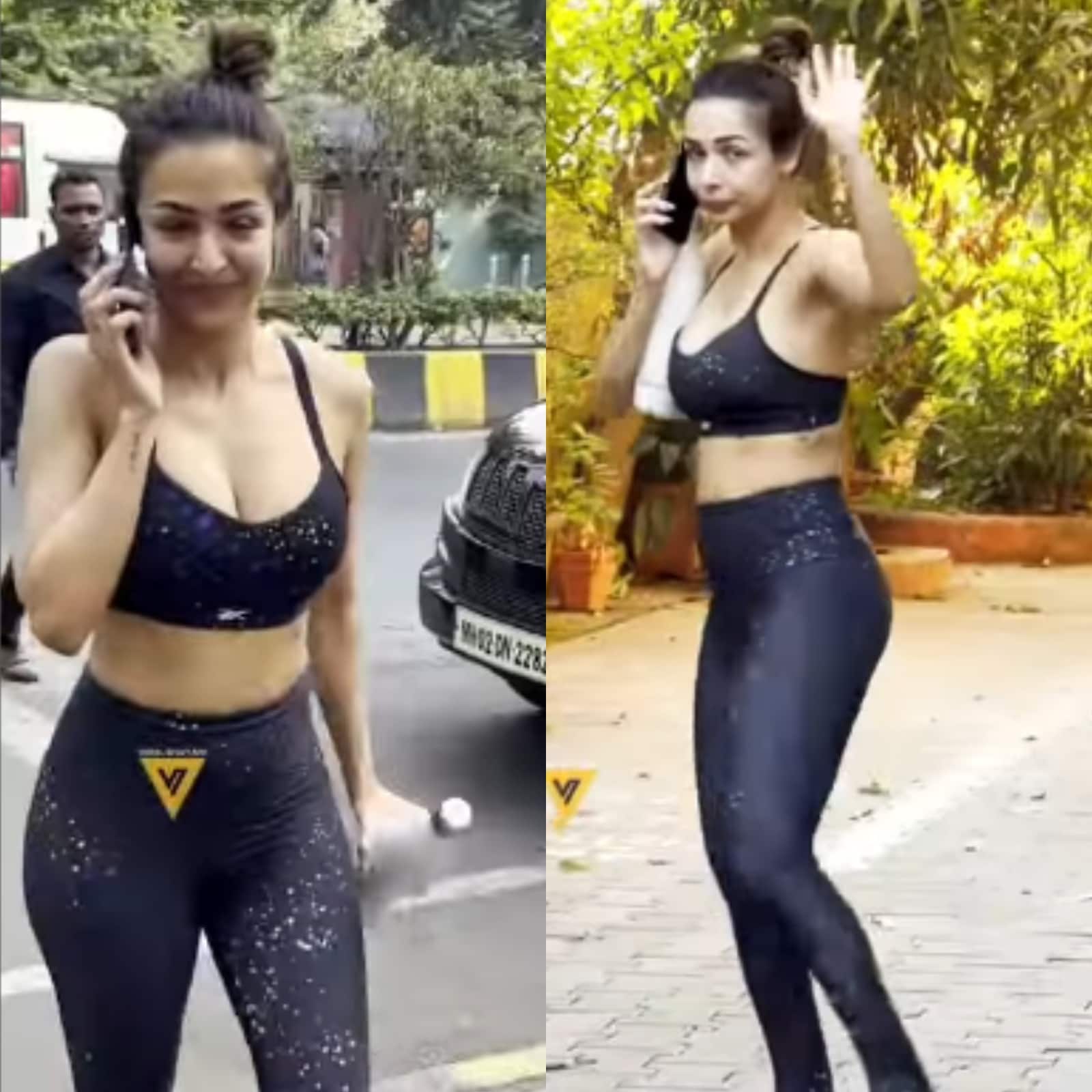 Malaika Arora's gym look in sports bra and printed tights serves workout  fashion goals: Internet says, 'She is back