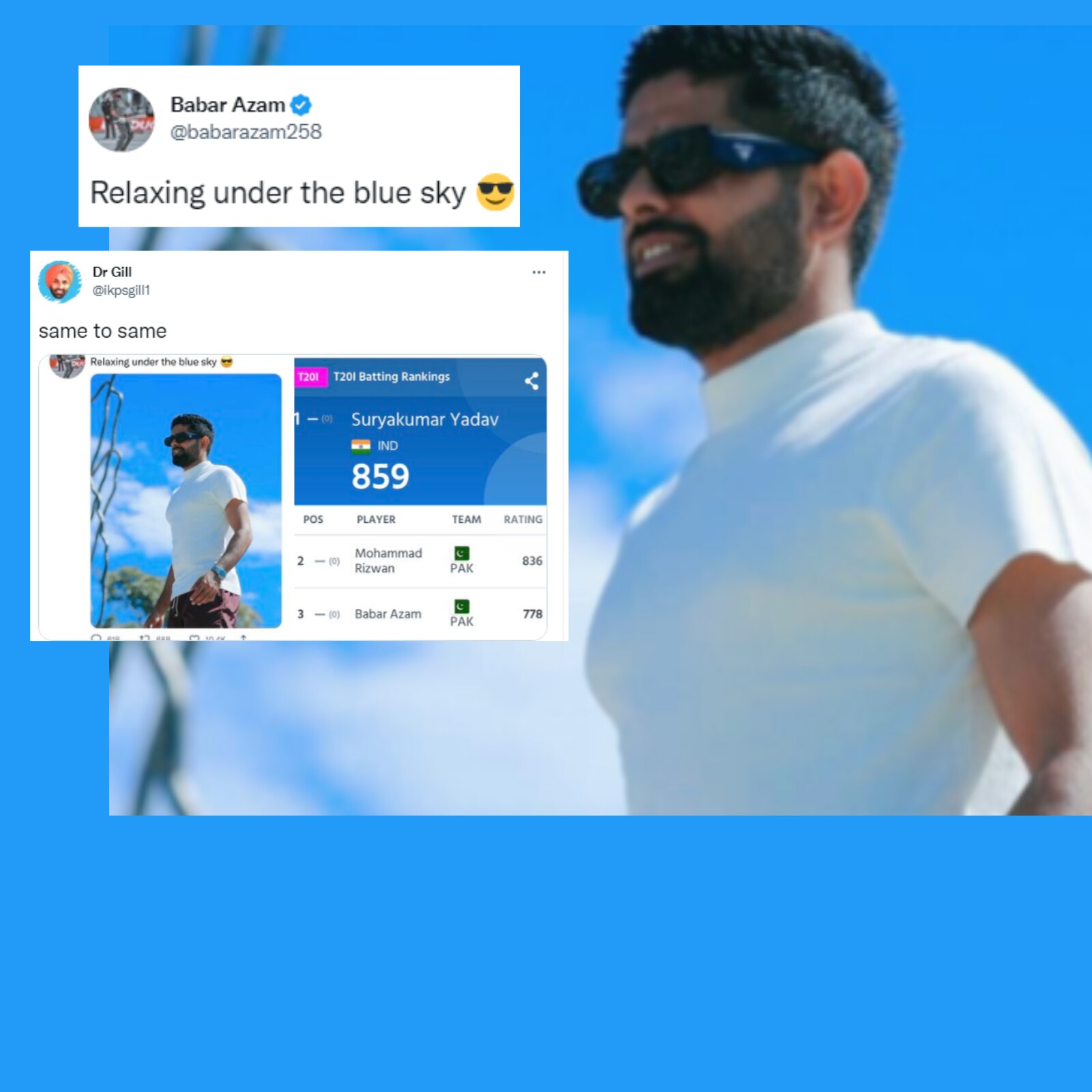 Suryakumar Yadav Just 'Photobombed' This Photo of Pakistan's Babar Azam. Do You See Him? Suryakumar Yadav Just 'Photobombed' This Photo of Pakistan's Babar Azam. Do You See Him?