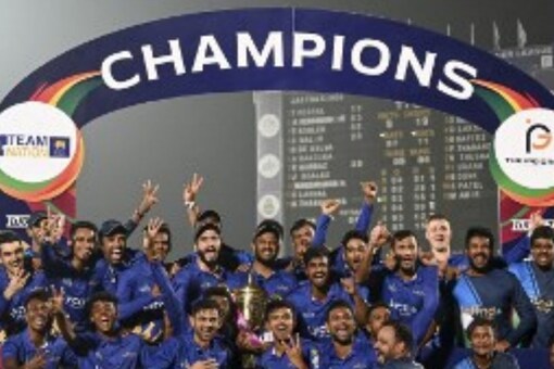 Ҫԡ㹷ͧ Jaffna Kings ٻѺҧͨ觢ѹ Lanka Premier League 2021 (AFP Image)
