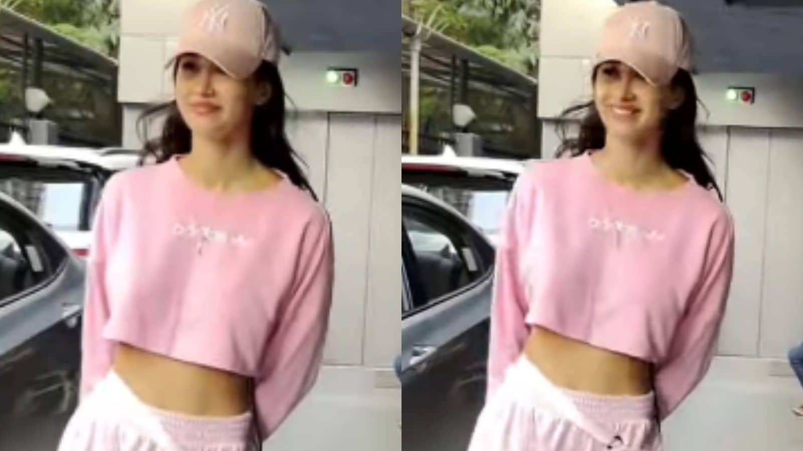 Pretty In Pink! Disha Patani Looks Gorgeous As She Sports Crop Top and  Shorts; Watch Video - News18