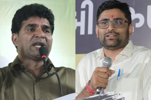 Isudan Gadhvi (left) and Gopal Italia are in the race for the chief minister's post. (News18)