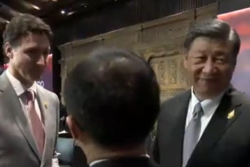 Heated argument caught on camera between Chinese President Xi Jinping and Canadian PM Justin Trudeau at the G20 Summit. (Image: Twitter screengrab)