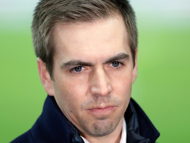 FILE - Former german national player Philipp Lahm looks on during the international friendly soccer match between Germany and Brazil in Berlin, Germany, Tuesday, March 27, 2018. On Sunday, Nov, 13, 2022, seven days before the World Cup is due to start in Qatar, former Germany captain Philipp Lahm says it was “a mistake” to award the tournament to the Gulf Arab country. (AP Photo/Michael Sohn, File)