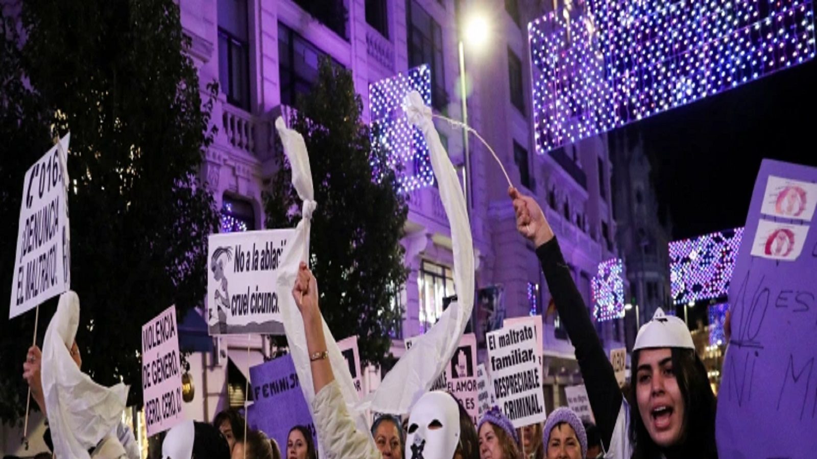 Thousands March in Spain to Demand End of Violence Against Women ...