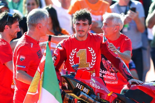 Francesco Bagnaia won the MotoGP world title (AP)