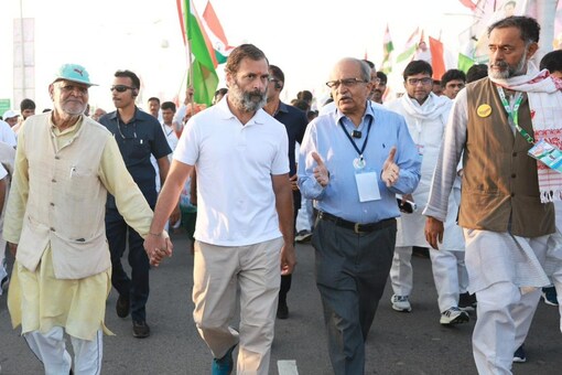 Prashant Bhushan Joins Congress' Bharat Jodo Yatra in Telangana