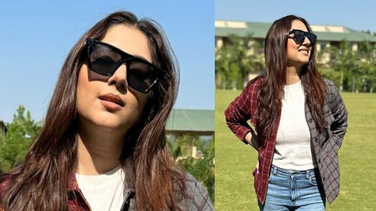 Disha Parmar Gives Winter Goals In Maroon-Grey Jacket from Her Ranthambore Trip