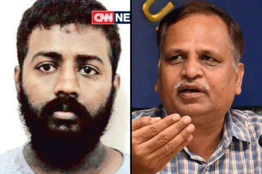 Sukesh Chandrashekar (left) has made explosive allegations against AAP minister Satyendar Jain in a letter. (News18)