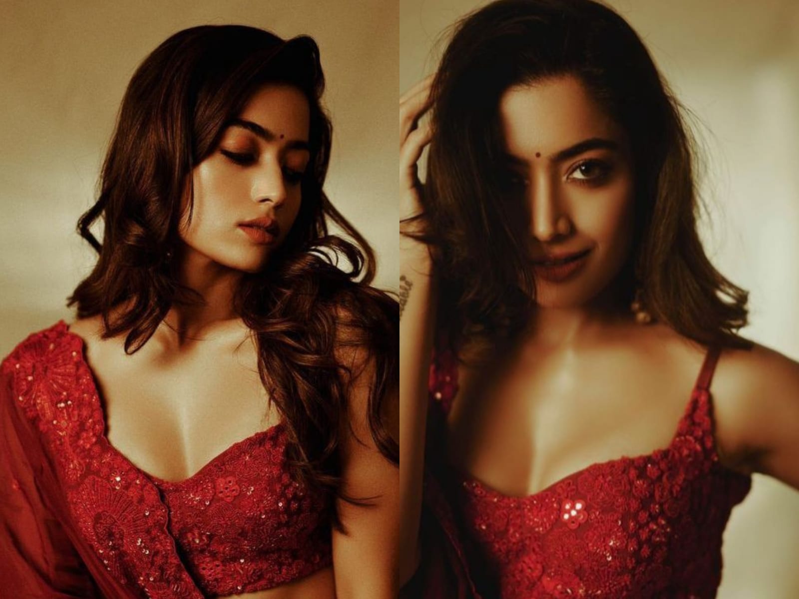 Amarpali Naked - PICS: Rashmika Mandanna Looks Divine In Red Embellished Lehenga With  Strappy Blouse - News18