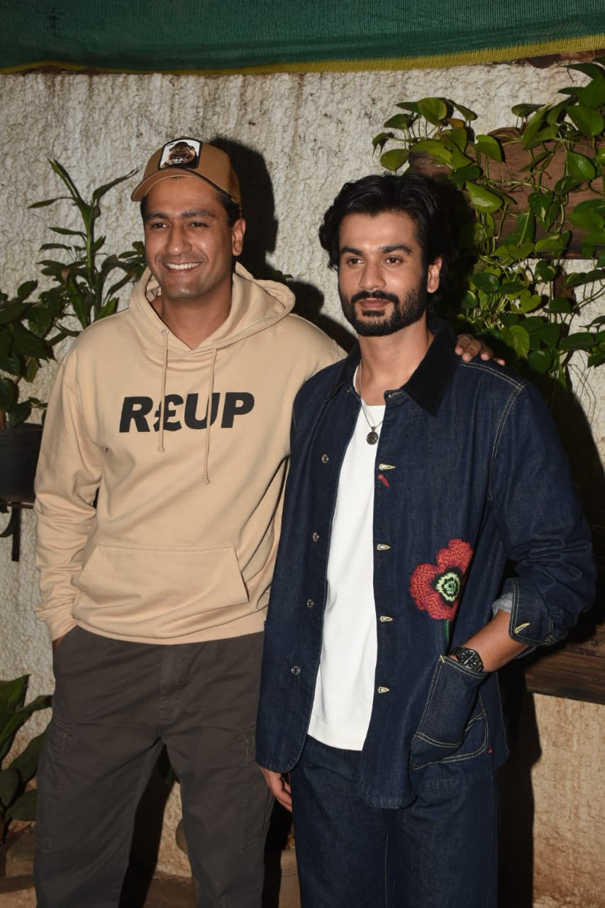 Vicky Kaushal is all smiles as he poses with brother Sunny. (Image: Viral Bhayani)