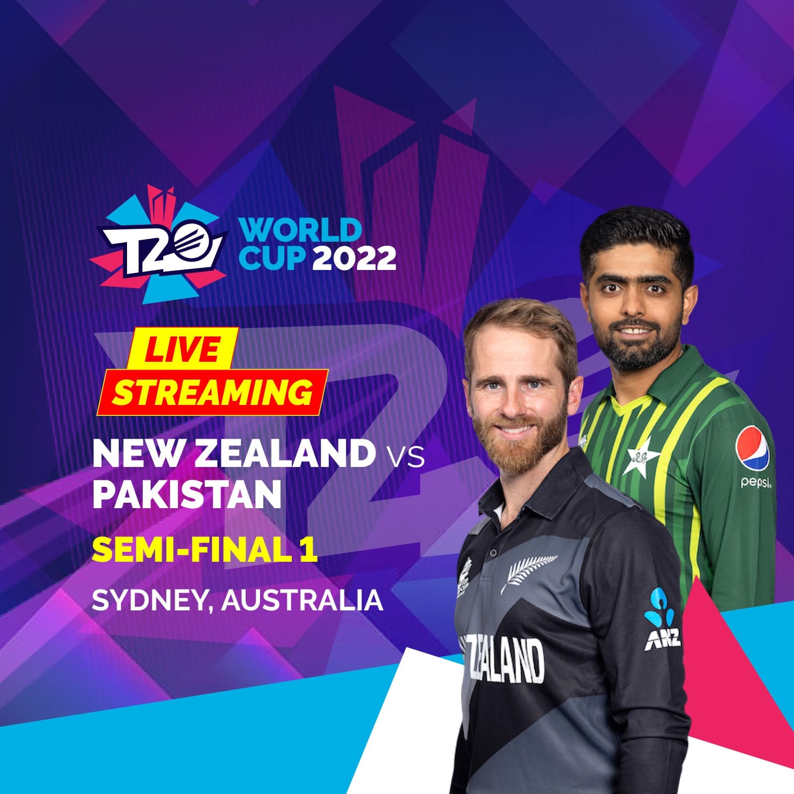 New Zealand vs Pakistan Live Streaming T20 World Cup Semi-final When and Where to Watch NZ vs PAK T20 WC match Live Coverage on Live TV Online