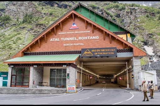 The 9.02-km-long Atal Tunnel that connects Manali in Himachal with Leh in the Union Territory of Ladakh is certified as the world's longest highway tunnel which is built at 10,000 feet. (Shutterstock)