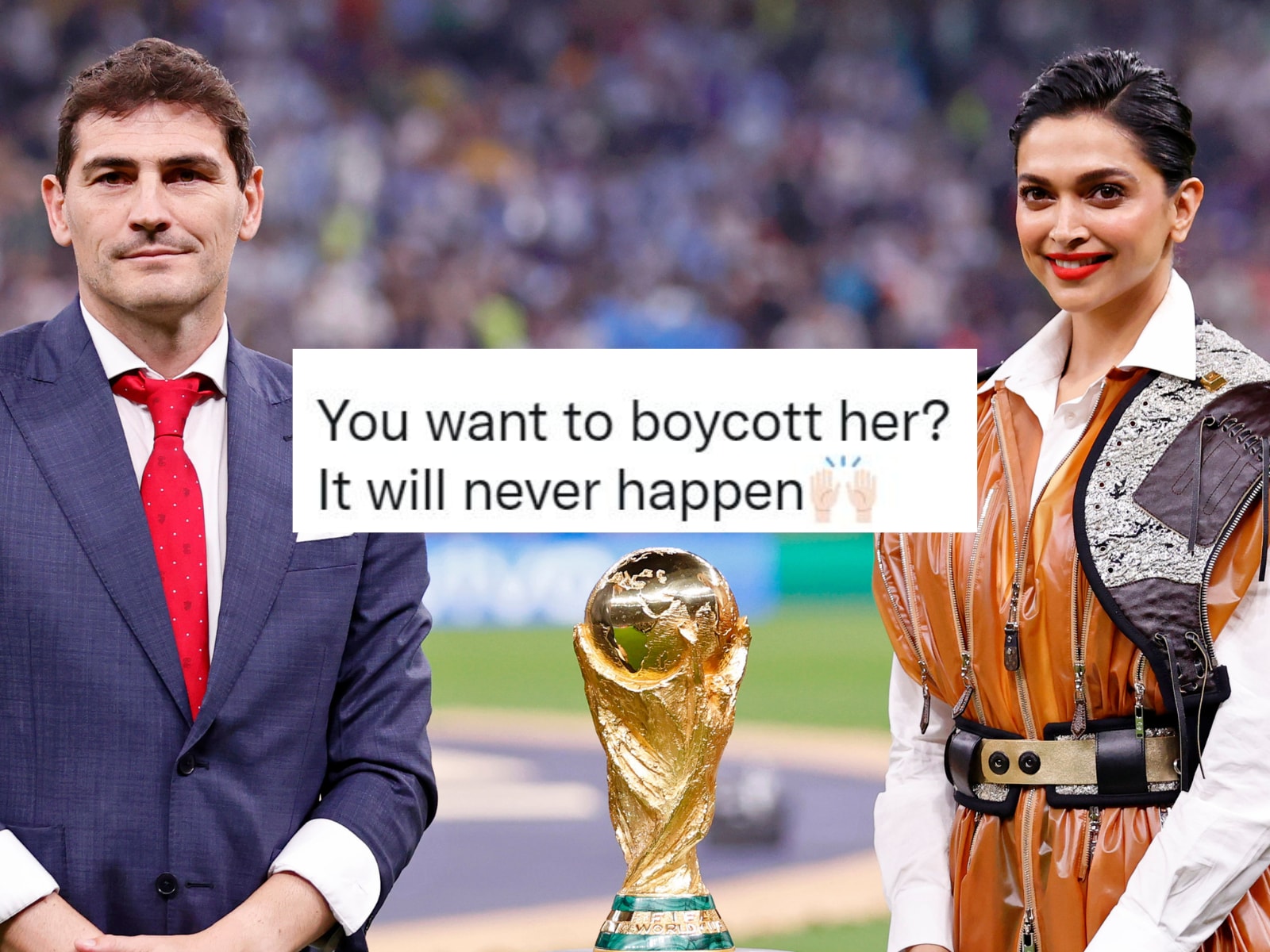 Deepika Padukone unveils FIFA World Cup trophy; creates history in