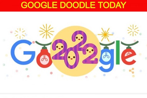 Screengrab of New Year's Eve 2022 Google Doodle. (Screengrab: Google.com)
