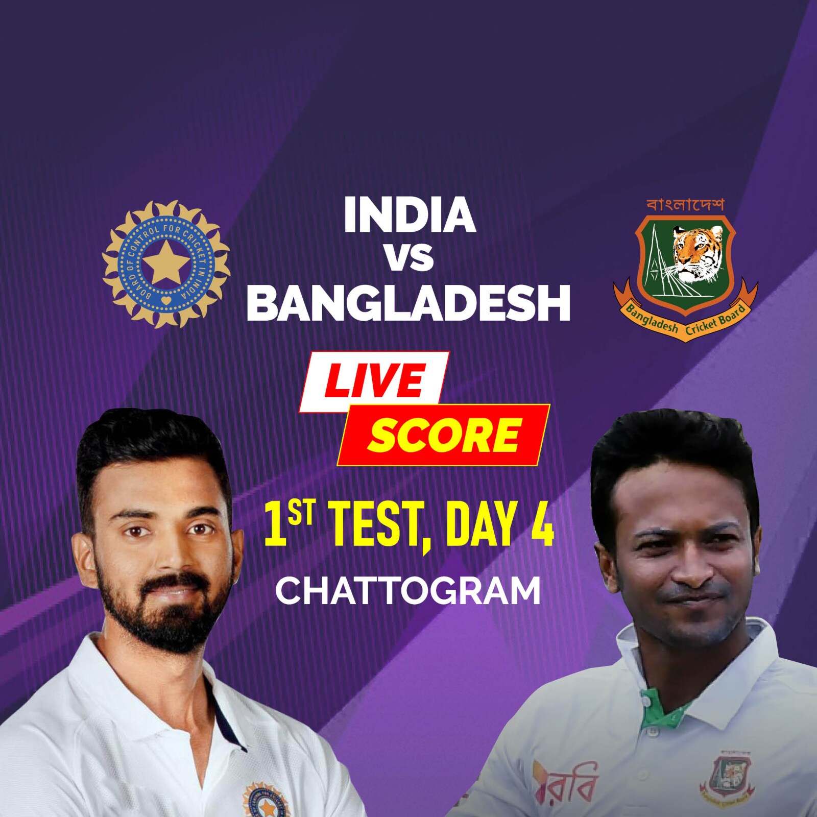 India vs Bangladesh Highlights 1st Test, Day 4 At Stumps, BAN 272/6 in Chase of 513