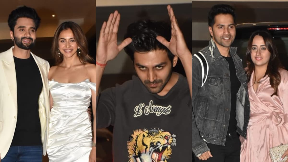 Rakul Preet Looks Glamorous at Jaccky Bhagnani's Bash; Kartik Aaryan Steals Show With Shehzada Pose