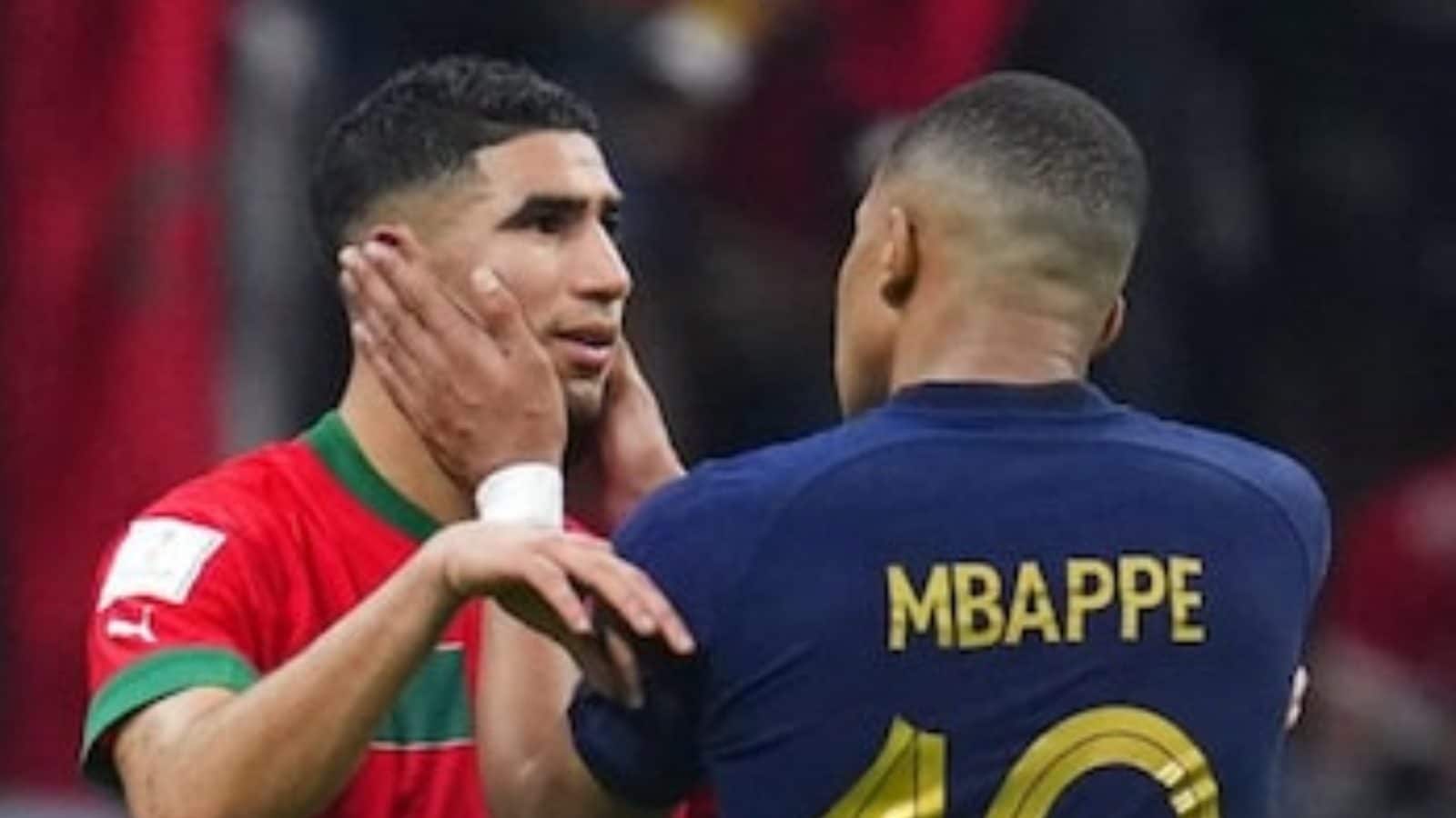 Watch | Kylian Mbappe Consoles Achraf Hakimi after France Thrash Morocco's  World Cup Dreams