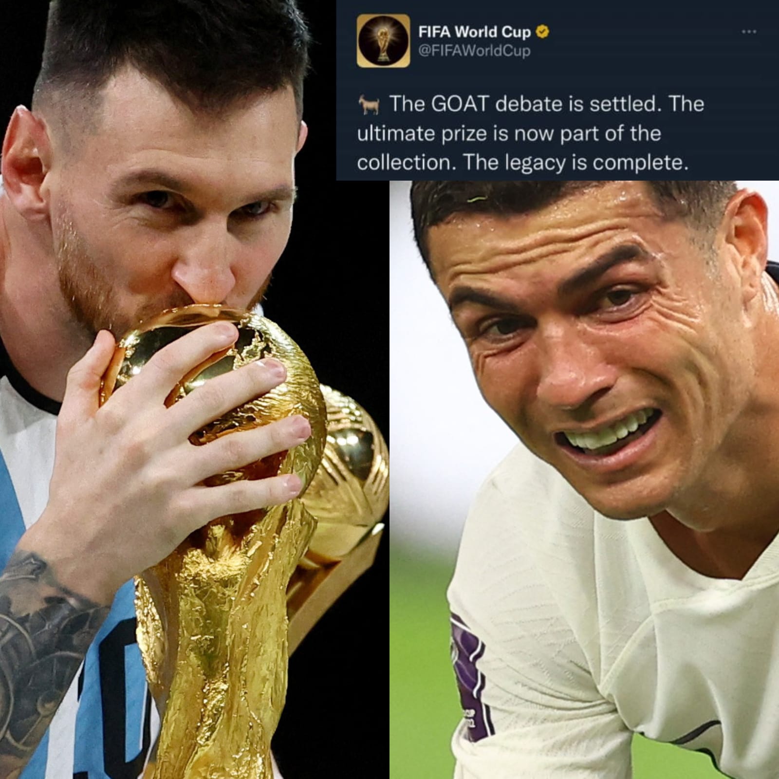 There's only one GOAT': fan edits iconic Messi-Ronaldo picture