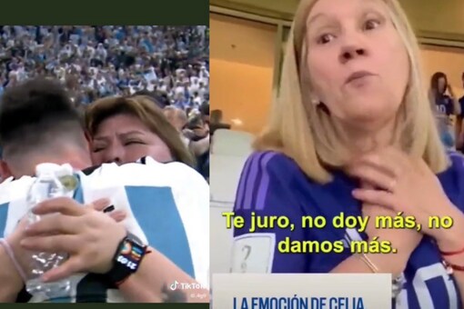 The woman Messi hugged in the video was not his mother. (Credits: Via Twitter)