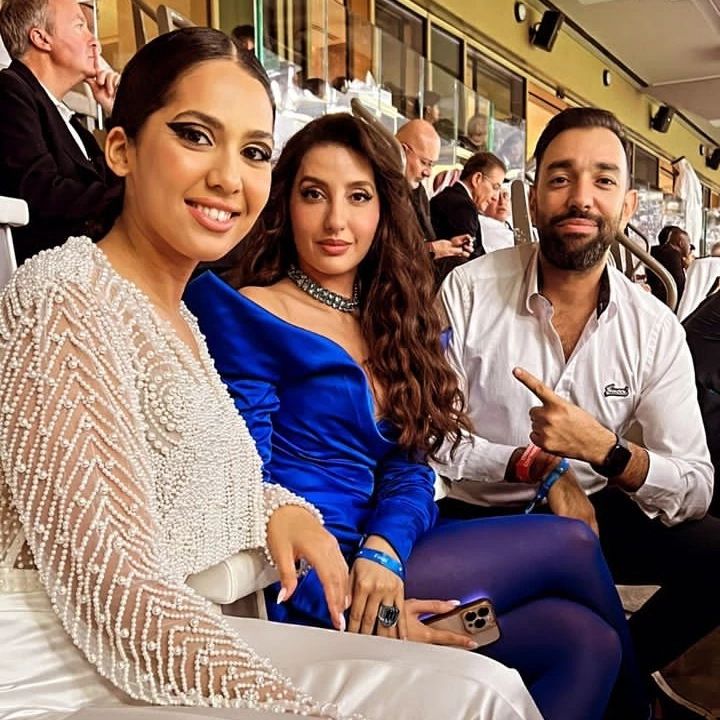 Nora Fatehi enjoys the final game after her performance.