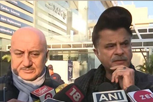 Bollywood Actors Anupam Kher and Anil Kapoor Met Rishabh Pant in Hospital (IANS Image)
