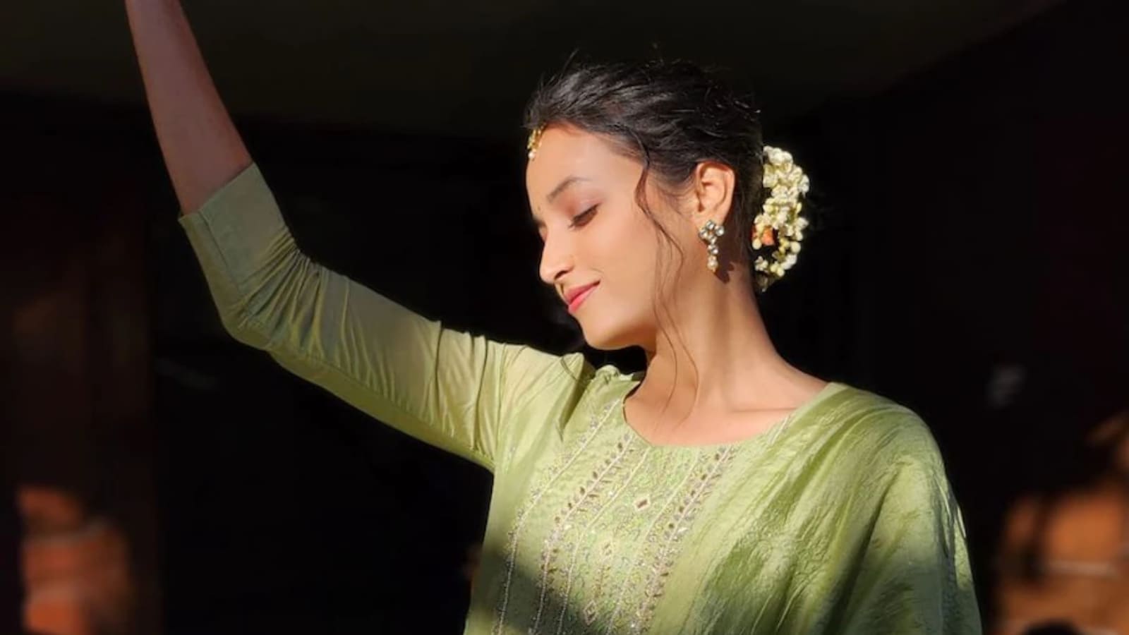 Srinidhi Shetty's Sunkissed Photos In Pista Green Salwar Suit Is Pure Grace
