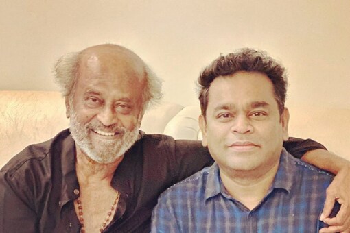 Rajinikanth and AR Rahman come together in Chennai. 