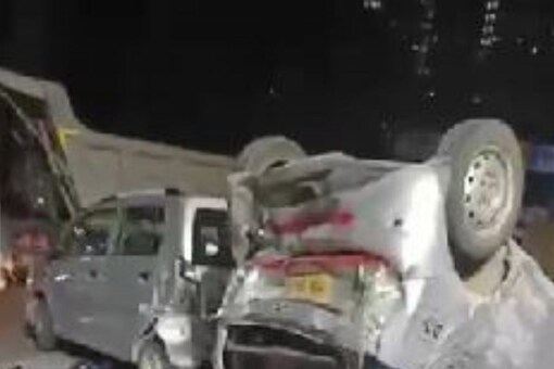 Visuals from the accident site in Hyderabad. (Photo: News18)