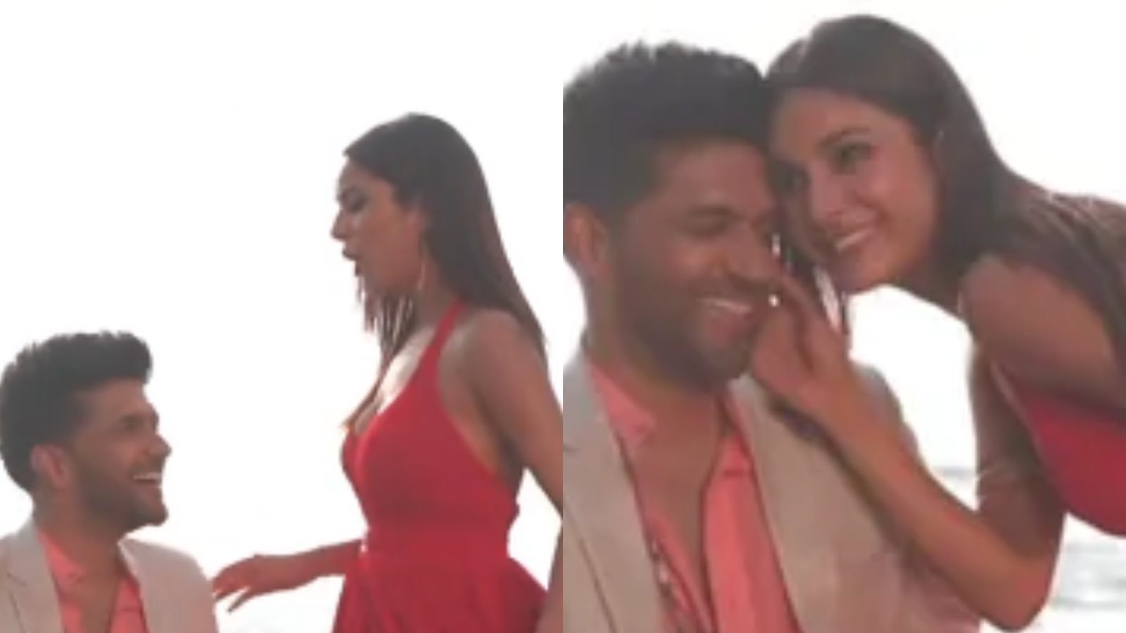 Shehnaaz Gill Looks Stunning As Tells Guru Randhawa ‘Idhar Dekho’ In Fun BTS Clip from Upcoming Project