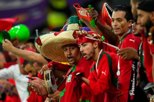 FIFA World Cup: Moroccan fans at the stadium aginast Spain (AP)