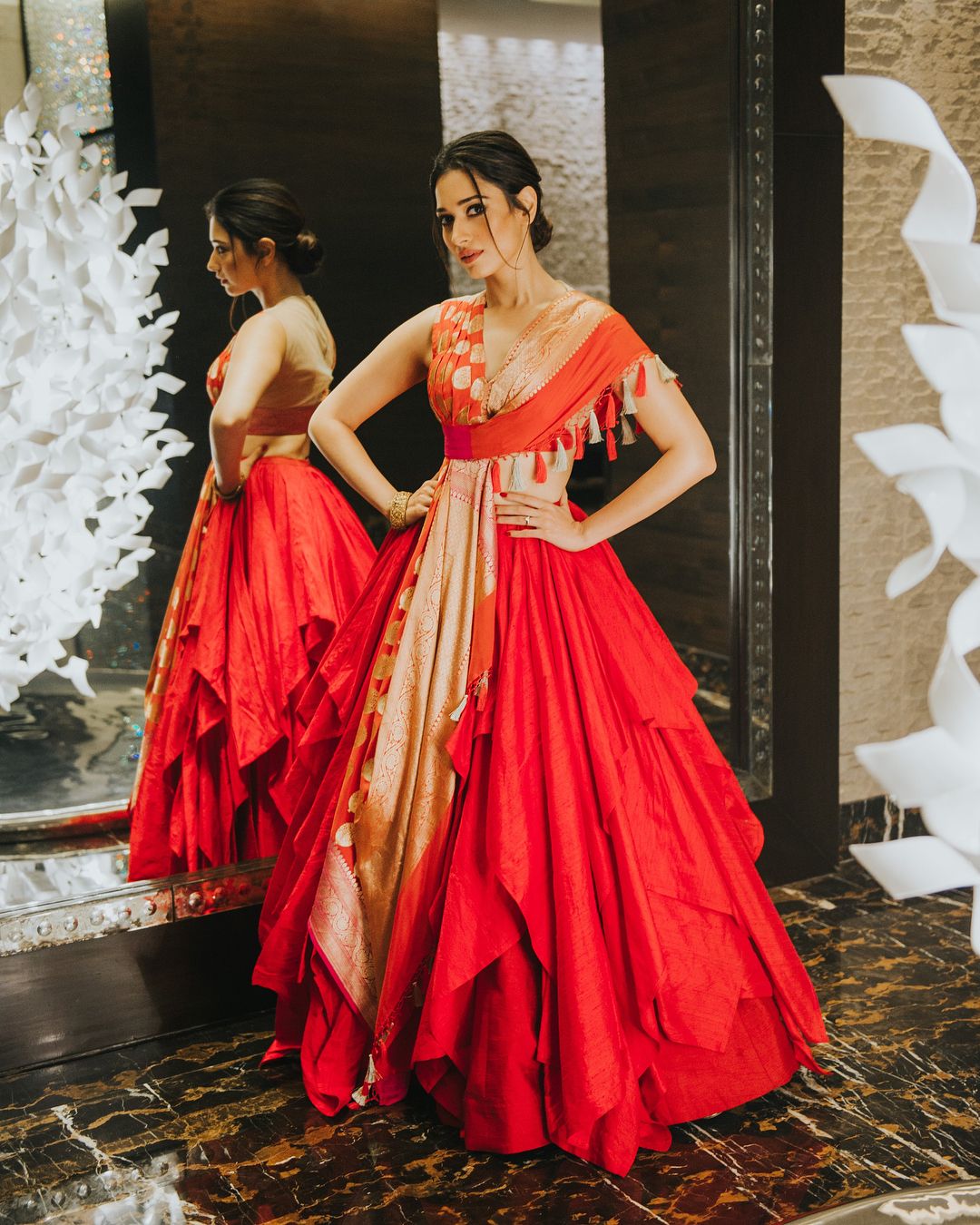 Get Inspired Tamannaah Bhatias Mermaid Gown To Floral Lehenga Design Story - qravj60