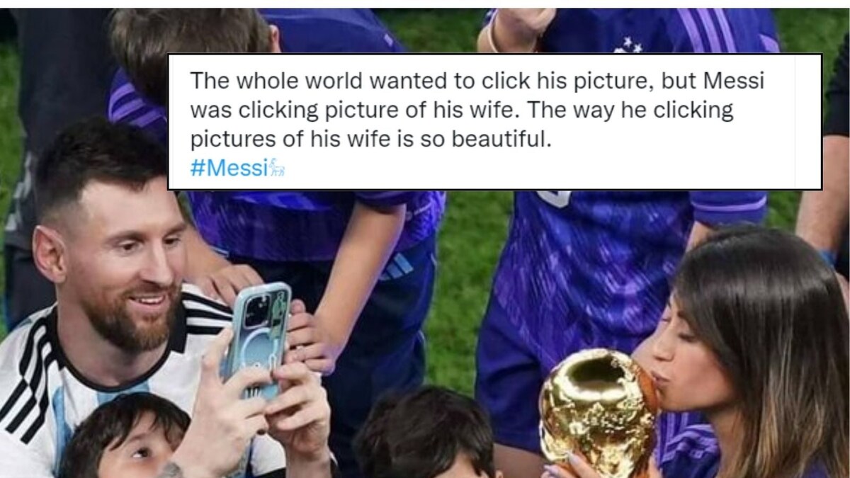 Lionel Messi Clicking Photos of Wife After Argentina’s FIFA World Cup Victory is Everything