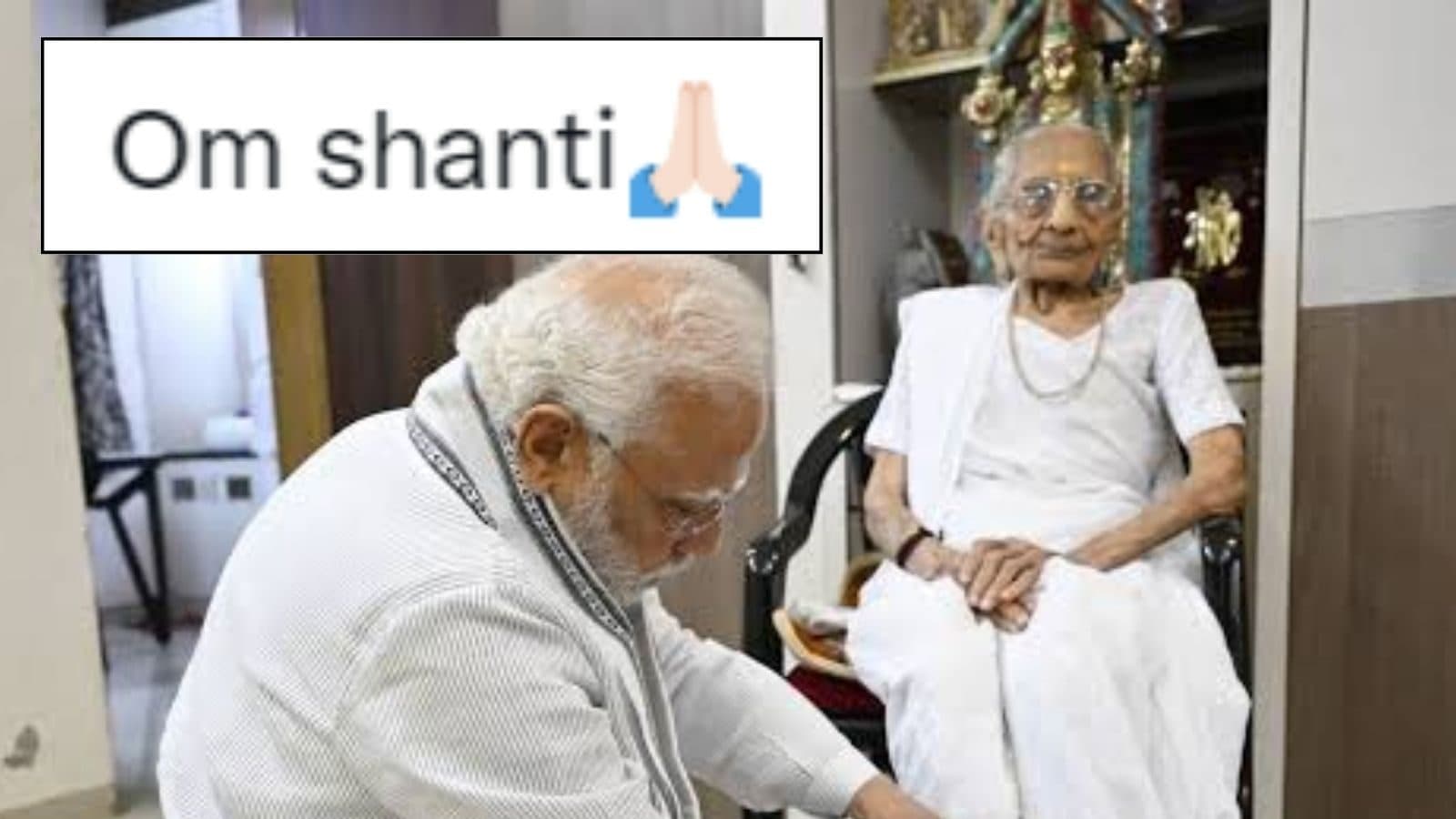 PM Narendra Modi's Mother Heeraba Passes Away Aged 100, Condolences ...