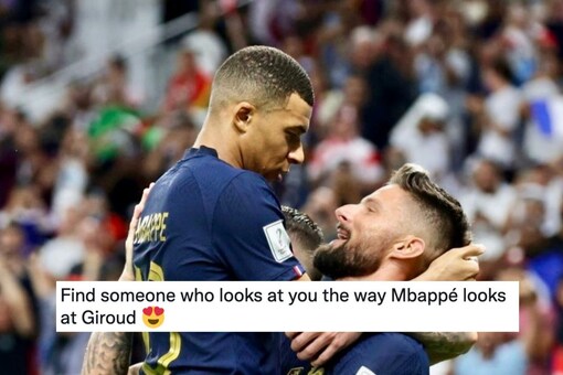 Mbappe and Giroud's 'Bromance' Pic in FIFA World Cup Has Kicked Off Memefest on Twitter. (Image: Twitter/@brfootball)