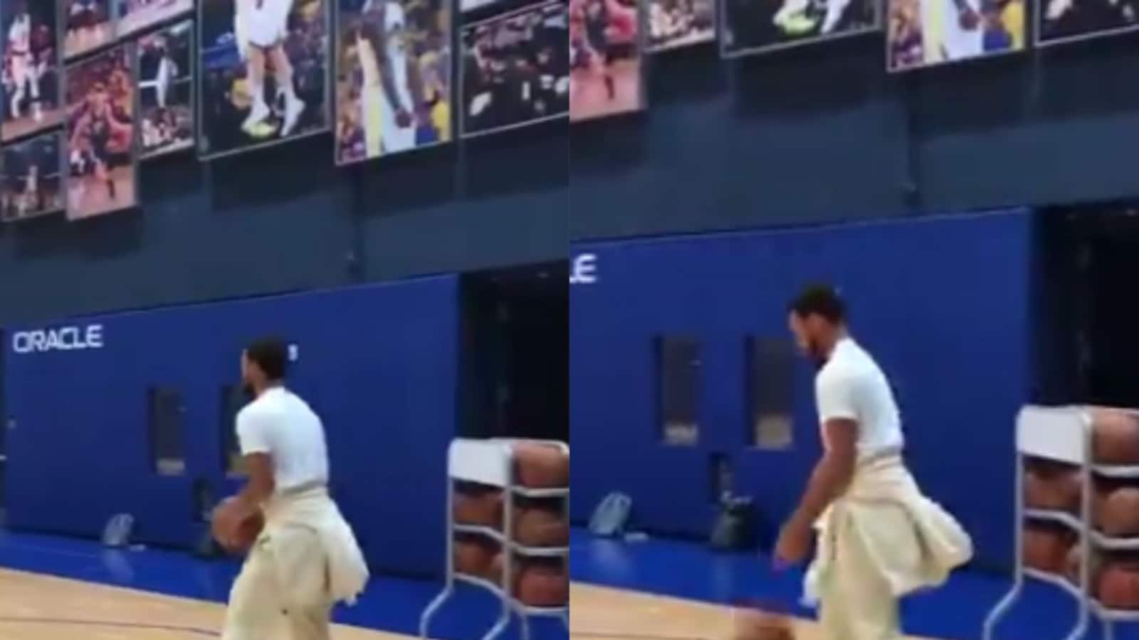 Curry viral video: Steph makes 5 straight full-court shots