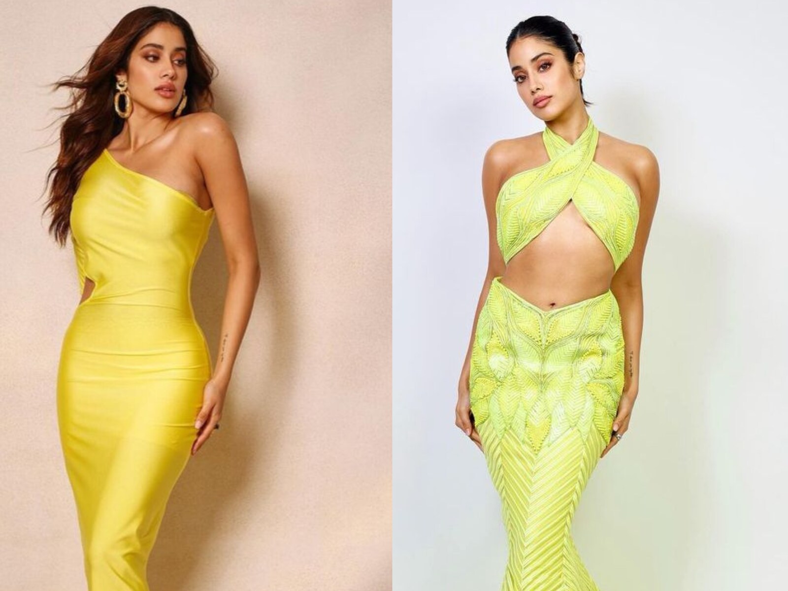 PFW Look: Neon for the Oscar de La Renta Dinner | Camila Coelho | Prom dresses  yellow, Event dresses, School event dress