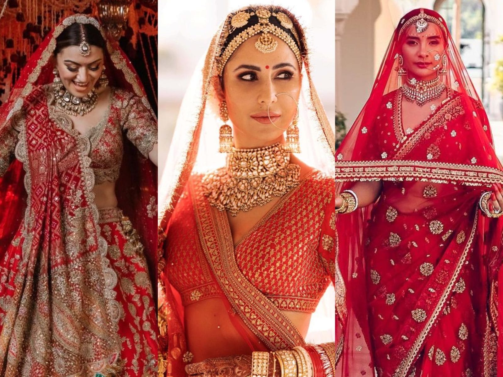 Hansika To Deepika: Celebs In Red Bridal Lehengas