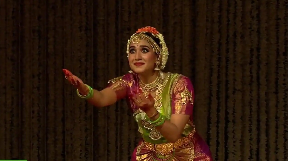  Radhika is a trained Indian classical dancer and delivered her first on-stage dance performance or 'arangetram' in June this year (Screengrab from Video)