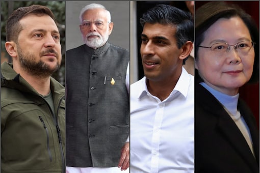 Шӻ 2022: PM Narendra Modi ( 2 ҡ), иҹҸԺù Volodymyr Zelensky (), Rishi Sunak ¡ѰҪҳҨѡ ( 2 ҡ) лиҹҸԺѹ Tsai Ing-Wen 繼骹з˭شͧչ (Ҿ: Reuters)
