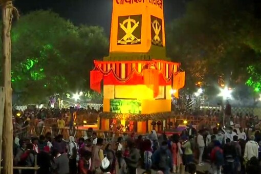 Every year on this day, a large number of people, mainly from the Dalit community, visit the Jaystambh (victory pillar) which was erected by the British. (ANI photo)