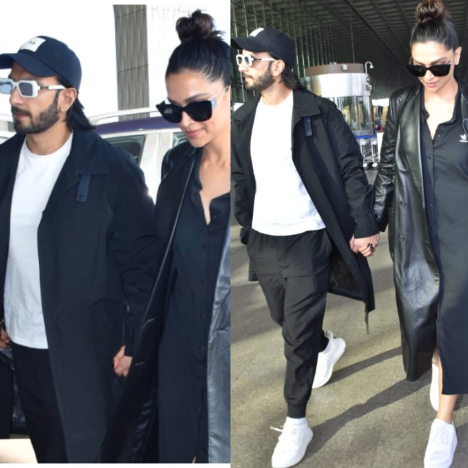 Black jackets and white sneakers, Deepika Padukone and Ranveer