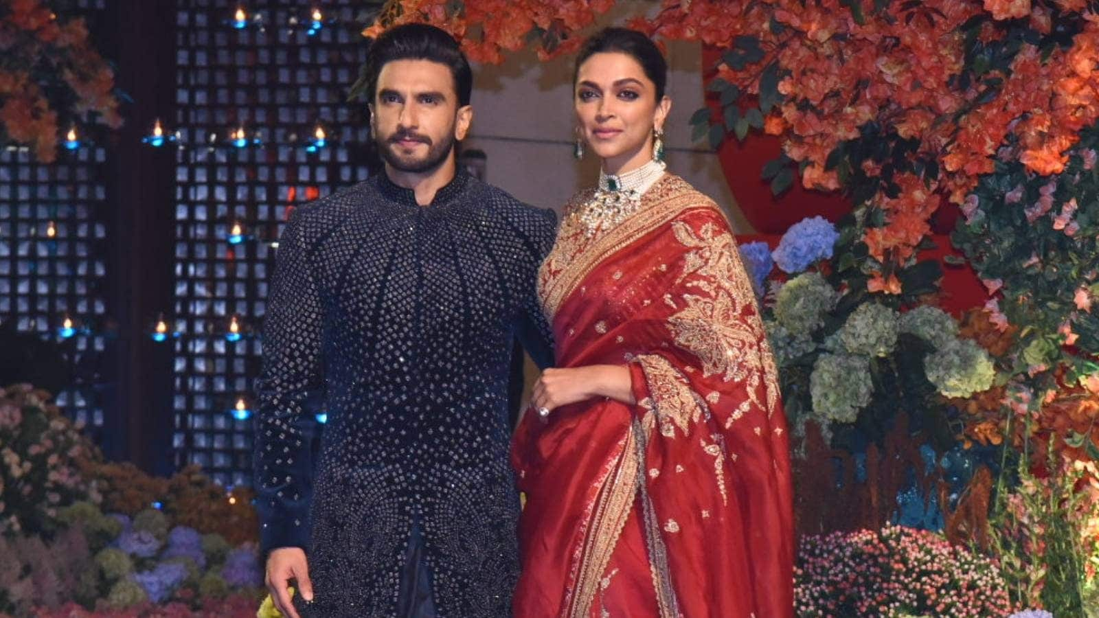 Deepika Padukone Looks Regal In Ornate Red Saree At Anant Ambani's ...