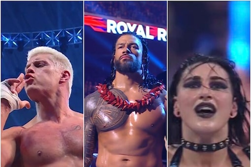 Roman Reigns, Cody Rhodes (L) and Rhea Ripley (R) all win big at Royal Rumble 2023 (Source: Twitter)
